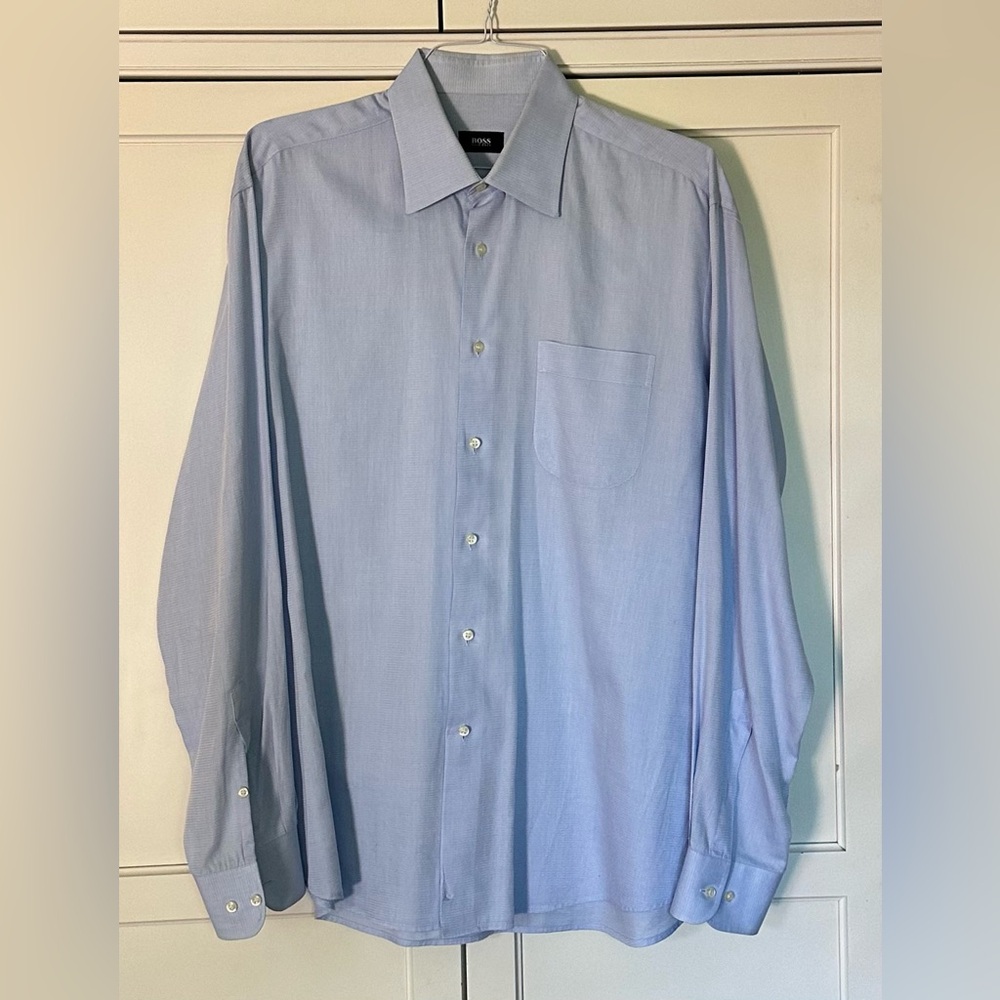 HUGO BOSS Men’s Dress Shirt in Light Blue - Size 17” - 36/37